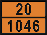 Знак Опасный груз 20-1046 400х300 мм (гелий сжатый)