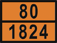 Знак Опасный груз 80-1824 400х300 мм (натрия гидроксида раствор)