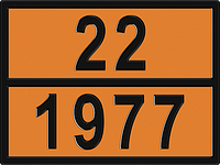 Знак Опасный груз 22-1977 400х300 мм (азот охлажденный жидкий)
