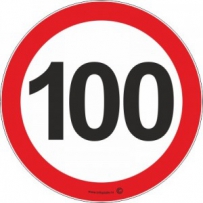 Наклейка "Знак ограничения скорости 100 км/ч"