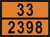 Знак Опасный груз 33-2398 400х300 мм (эфир метил-трет-бутиловый)