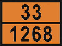 Знак Опасный груз 33-1268 400х300 мм (нефтепродукты н.у.к.)