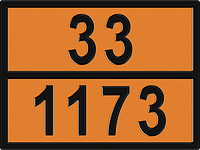 Знак Опасный груз 33-1173 400х300 мм (этилацетат)