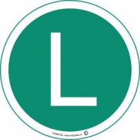 Наклейка зелёная "L"