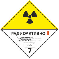 Класс 7. Категория II Радиоактивные вещества