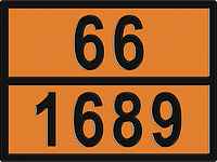 Знак Опасный груз 66-1689 400х300 мм (натрия цианид твердый)
