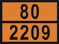 Знак Опасный груз 80-2209 400х300 мм (формальдегида раствор)