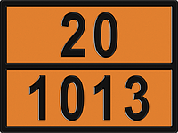 Знак Опасный груз 20-1013 400х300 мм (углерода диоксид) 