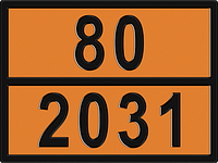 Знак Опасный груз 80-2031 400х300 мм (кислота азотная)